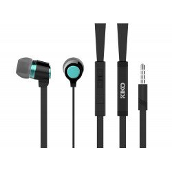 Fashion Stereo Earphone Headset with Mic and Volume Controller K-Z205 (Black - Green)